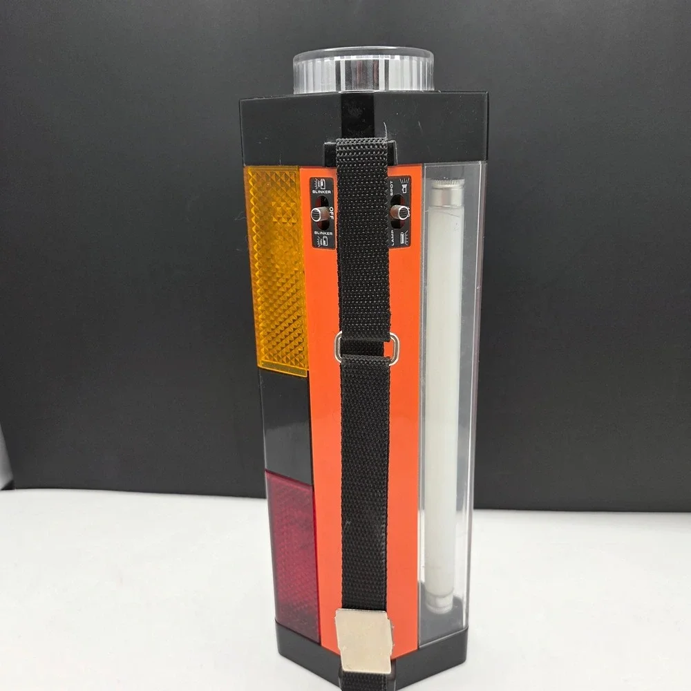 Vintage Sears Emergency Lantern Multi-Function 12V Fluorescent Orange Blinker